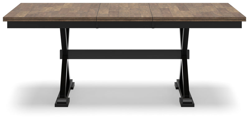 Wildenauer Dining Table and 6 Chairs and Bench in Brown/Black from Ashley - DMV Furniture