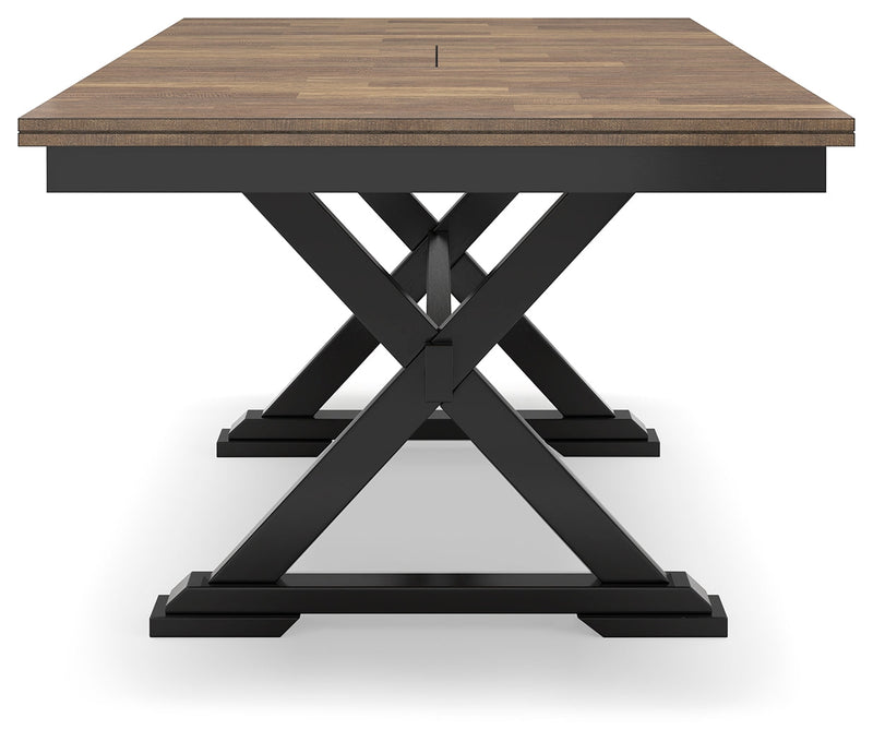 Wildenauer Dining Table and 6 Chairs and Bench in Brown/Black from Ashley - DMV Furniture
