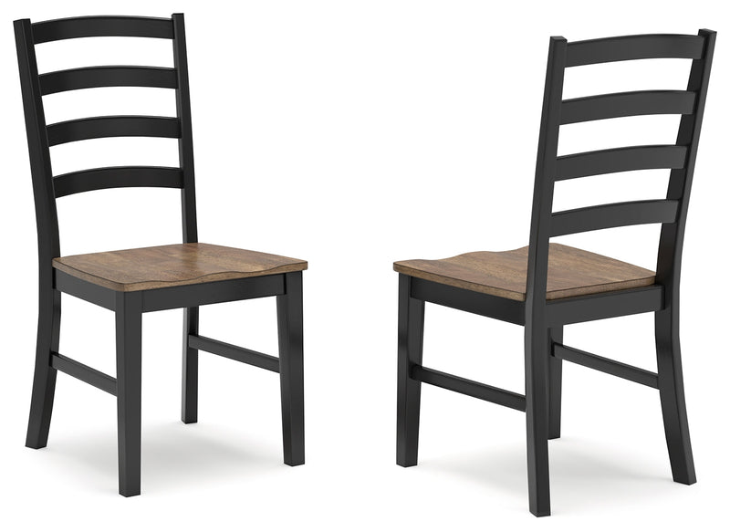 Wildenauer Dining Table and 6 Chairs and Bench in Brown/Black from Ashley - DMV Furniture