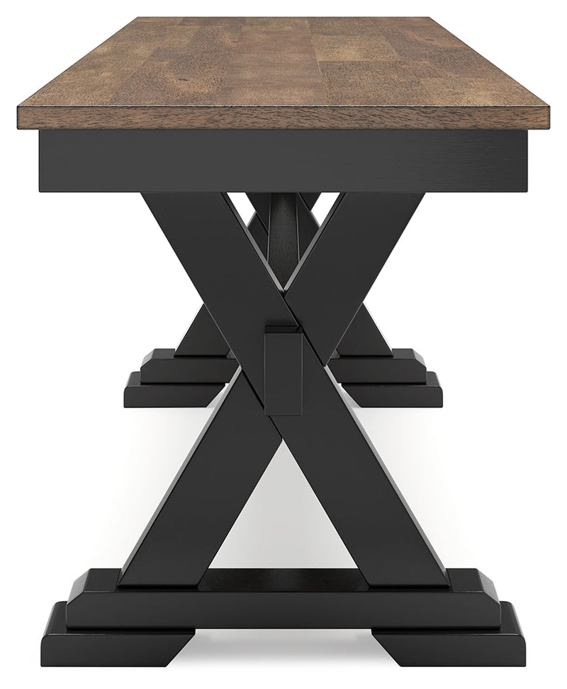 Wildenauer Dining Table and 6 Chairs and Bench in Brown/Black from Ashley - DMV Furniture