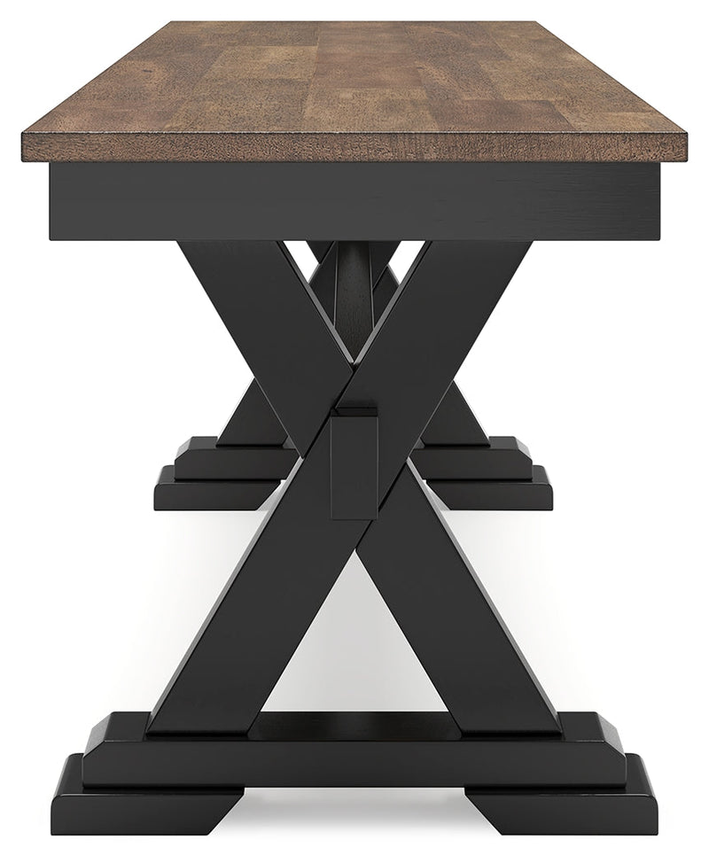 Wildenauer Dining Table and 6 Chairs and Bench in Brown/Black from Ashley - DMV Furniture