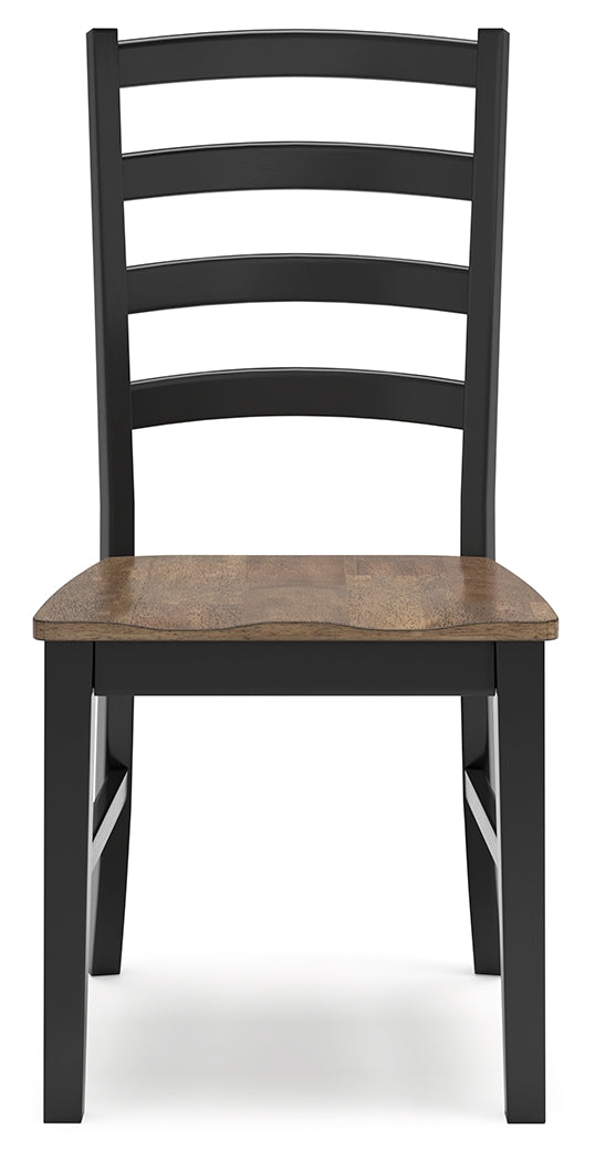 Wildenauer Dining Table and 6 Chairs and Bench in Brown/Black from Ashley - DMV Furniture