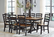Wildenauer Dining Table and 8 Chairs in Brown/Black from Ashley - DMV Furniture