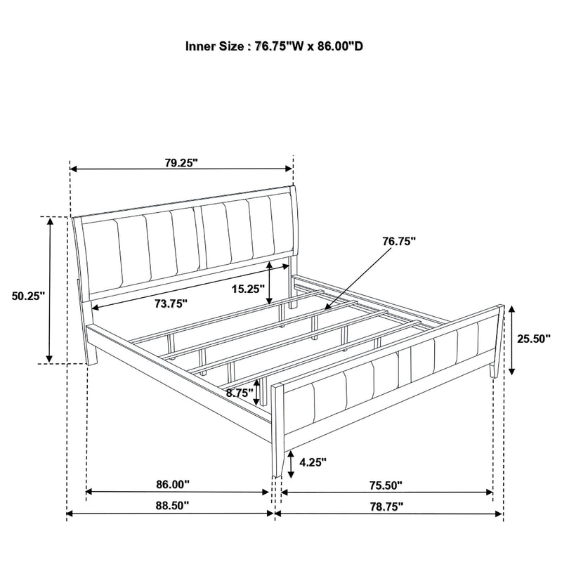 Wilkes 4-piece California King Bedroom Set Dark Cocoa - 224421KW-S4