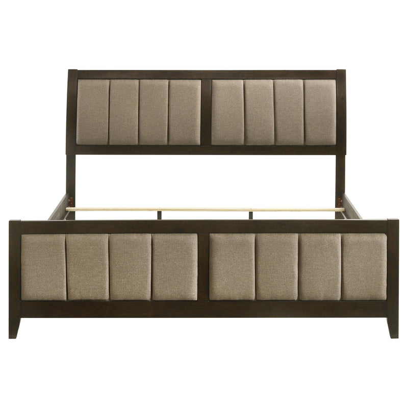 Wilkes 51-inch Upholstered California King Bed Dark Cocoa - 224421KW