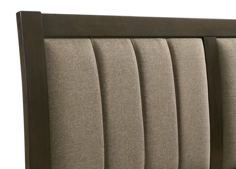 Wilkes 51-inch Upholstered Queen Bed Dark Cocoa - 224421Q
