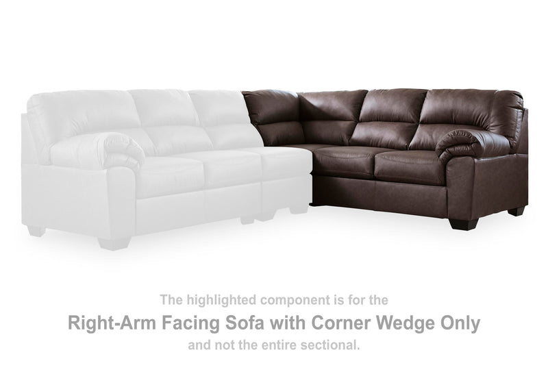 WillowBend Umber Right-Arm Facing Sofa with Corner Wedge - PC2770567