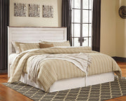 Willowton King/California King Panel Headboard Bed with Dresser in Whitewash from Ashley - DMV Furniture