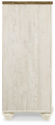 Willowton King Panel Bed with Dresser and Nightstand in Whitewash - PKG020111