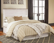 Willowton Queen/Full Panel Headboard Bed with Dresser in Whitewash from Ashley - DMV Furniture