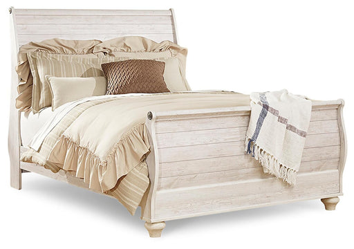 Willowton Queen Sleigh Bed and Nightstand - B267B69