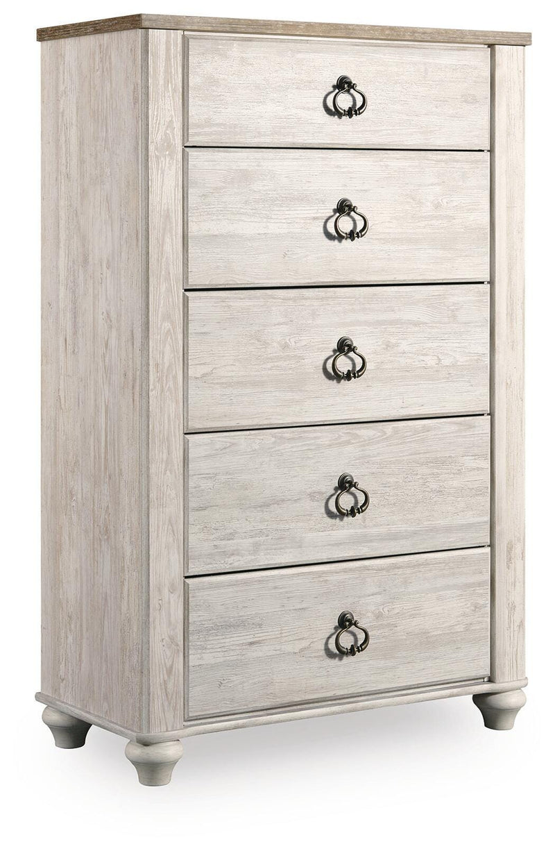 Willowton Queen Sleigh Bed, Chest and Nightstand - B267B77
