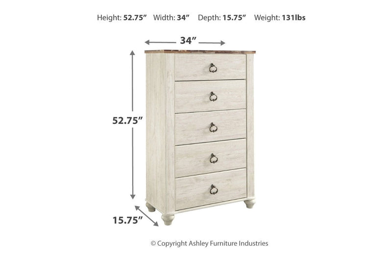 Willowton Two - tone Chest of Drawers - DMV FurnitureChest