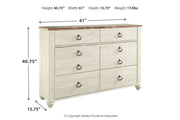 Willowton Two - tone Dresser - DMV FurnitureDresser