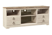 Willowton Whitewash 4 - Piece Entertainment Center - DMV FurnitureEntertainment Center