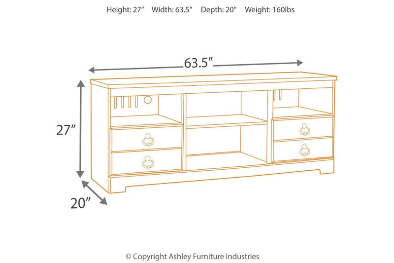 Willowton Whitewash 64" TV Stand - DMV FurnitureEntertainment Center