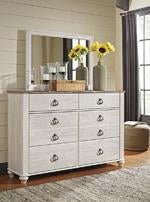 Willowton Whitewash Bedroom Mirror - DMV FurnitureMirror