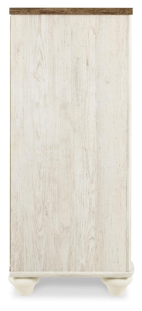Willowton Whitewash Dresser and 2 Nightstands - B267B60