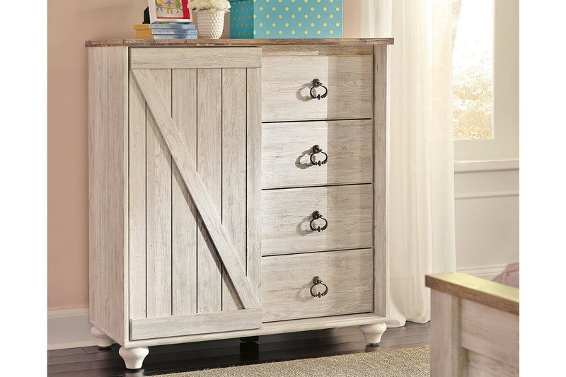 Willowton Whitewash Dressing Chest - DMV FurnitureChest