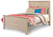 Willowton Whitewash Full Panel Bed, Dresser and Mirror - B267B54