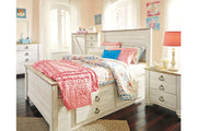 Willowton Whitewash Full Panel Bed with 2 Storage Drawers - DMV FurnitureFull Bed