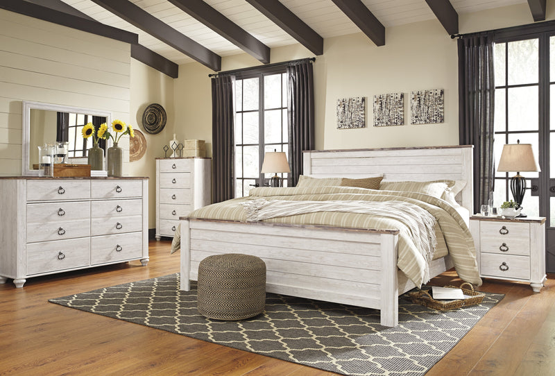Willowton Whitewash Panel Bedroom Set - DMV FurnitureBedroom Set