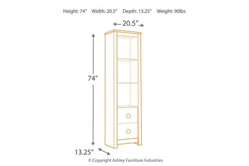 Willowton Whitewash Pier - DMV FurnitureEntertainment Center