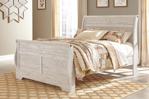 Willowton Whitewash Queen Sleigh Bed - B267B29