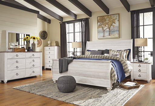 Willowton Whitewash Sleigh Bedroom Set - DMV FurnitureBedroom Set
