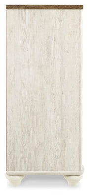 Willowton Whitewash Twin Panel Bed and Dresser - B267B53