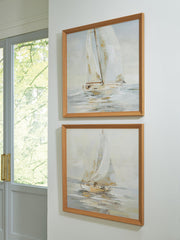 Winbrook Gray/Tan/Gold Finish Wall Art Set (Set of 2) - A8000458