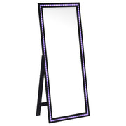 Windrose 28 x 67 Inch Tempered LED Standing Mirror Black - 960962