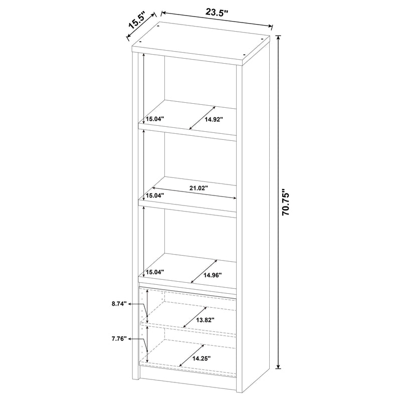 Winfield 3-shelf Media Tower Entertainment Pier Black - 706224