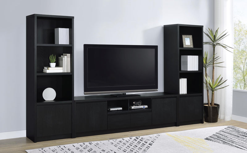Winfield 3-shelf Media Tower Entertainment Pier Black - 706224