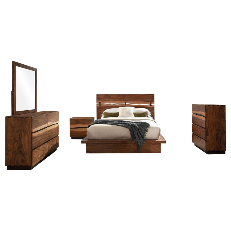 Winslow 5-piece Eastern King Bedroom Set Smokey Walnut - 223250KE-S5