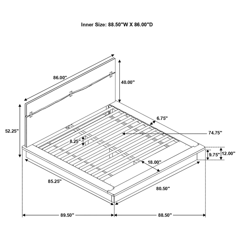 Winslow Wood Eastern King Panel Bed Smokey Walnut - 223250KE