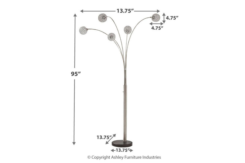 Winter Silver Finish Arc Lamp - DMV FurnitureFloor Lamps