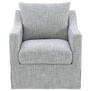 Winter Upholstered Sloped Arm Accent Swivel Chair Grey - 904137