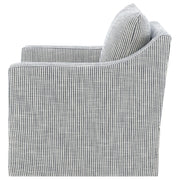 Winter Upholstered Sloped Arm Accent Swivel Chair Grey - 904137