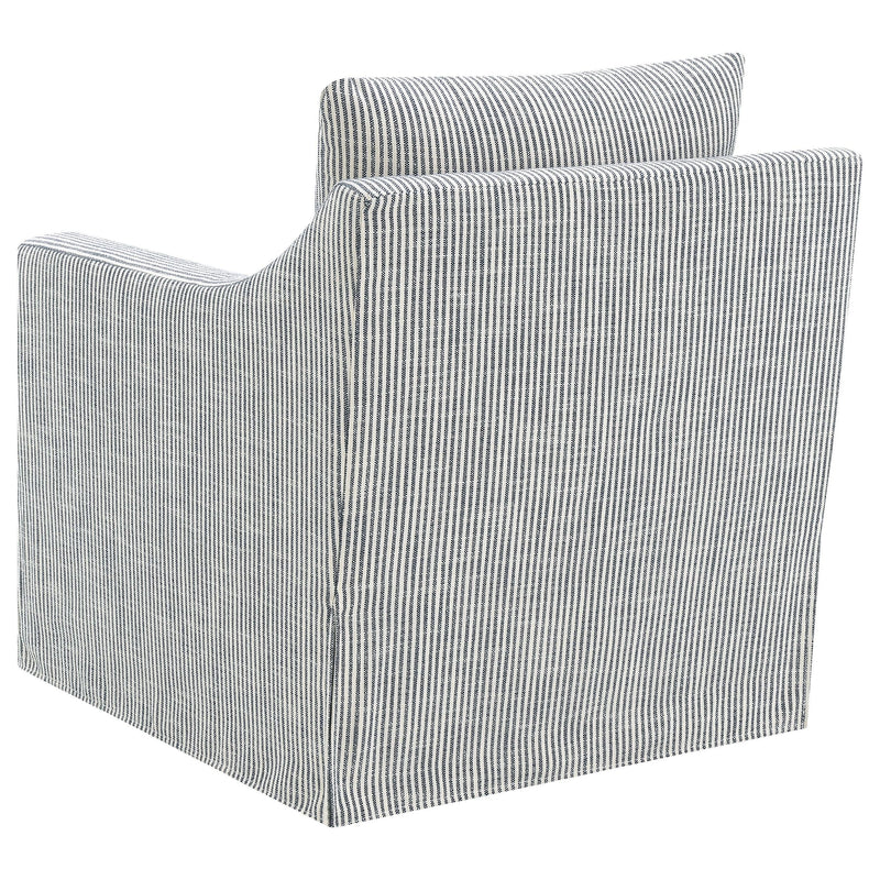 Winter Upholstered Sloped Arm Accent Swivel Chair Grey - 904137