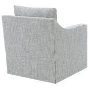 Winter Upholstered Sloped Arm Accent Swivel Chair Grey - 904137