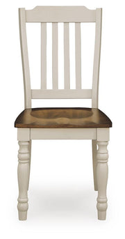 Wirloni Antique White/Brown Dining Chair, Set of 2 - PCD616-01