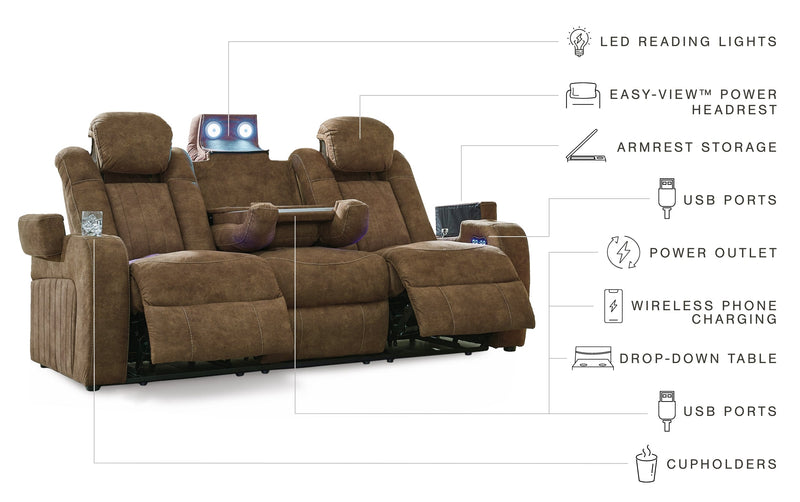 Wolfridge Power Reclining Loveseat - DMV FurniturePower Reclining Loveseat