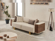 Wolker Convertible Loveseat in Light Brown - 200-SIM-WOL-GIRNE03-2