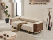 Wolker Convertible Loveseat in Light Brown - 200-SIM-WOL-GIRNE03-2