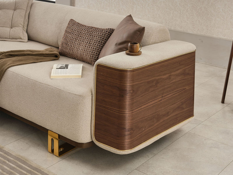 Wolker Convertible Sofa in Light Brown - 200-SIM-WOL-GIRNE03-3