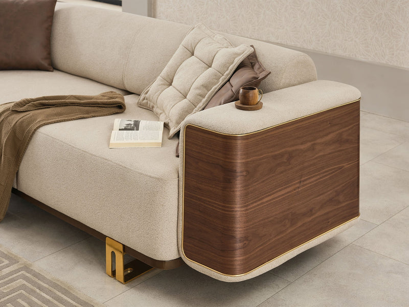 Wolker Convertible Sofa in Light Brown - 200-SIM-WOL-GIRNE03-3