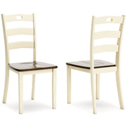 Woodanville Cream/Brown Dining Chair (Set of 2) - D335-01X2