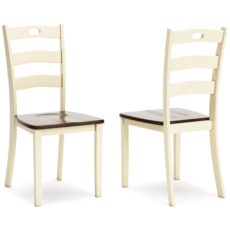 Woodanville Cream/Brown Dining Chair (Set of 2) - D335-01X2