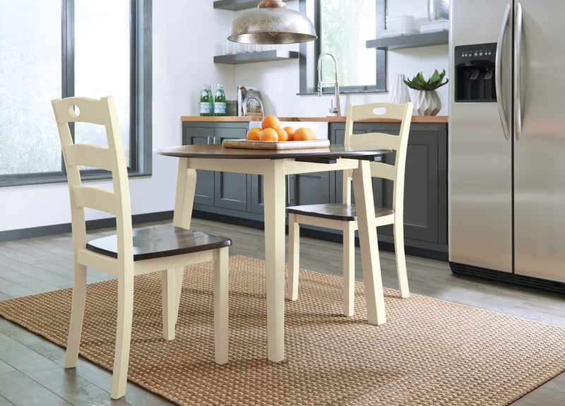 Woodanville Cream/Brown 3 - Piece Drop Leaf Dining Set - DMV FurnitureDining Room Set